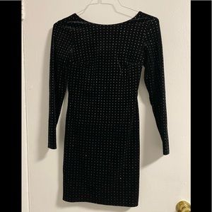 Black dress with rhinestones